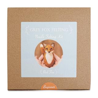 Grey Fox Felting Needle Felting Project Kit - Red Fox
