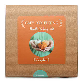 Grey Fox Felting Needle Felting Project Kit - Pumpkin