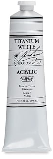 M. Graham Artists' Acrylics - Titanium White, 5 oz Tube
