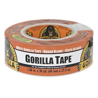 Gorilla Tape - 1.88" x 30 yds, White, Roll
