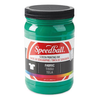 Speedball Fabric Screen Printing Ink - Green, 32 oz , Jar