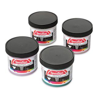 Speedball Fabric Screen Printing Ink - Polished Pastel Colors, Set of 4, 4 oz, Jars