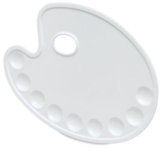 Richeson Plastic Palette - 8" x 11", 9 Wells, Oval