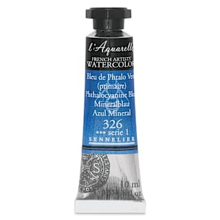 Sennelier French Artists' Watercolor - Phthalo Blue, 10 ml, Tube