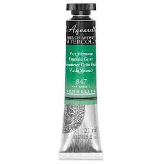 Sennelier French Artists' Watercolor - Emerald Green, 21 ml, Tube