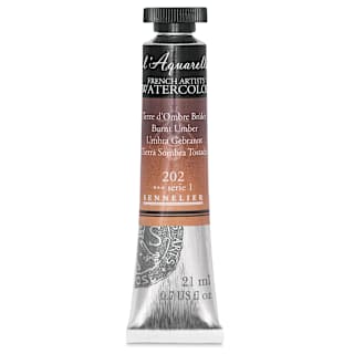 Sennelier French Artists' Watercolor - Burnt Umber, 21 ml, Tube