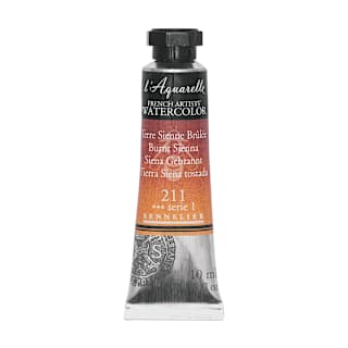 Sennelier French Artists' Watercolor - Burnt Sienna, 10 ml, Tube