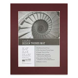 Crescent Pre-Cut Mat - Maroon, 16" x 20" (11-1/2" x 15-1/2" Opening)