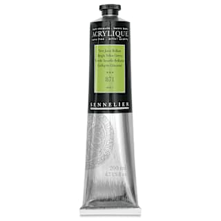 Sennelier Extra-Fine Artist Acryliques - Bright Yellow Green, 200 ml tube