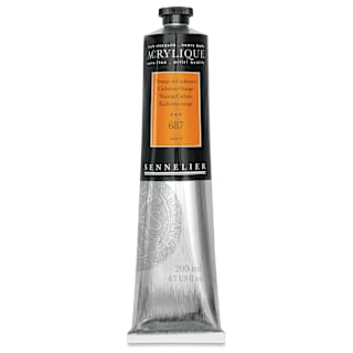 Sennelier Extra-Fine Artist Acryliques - Cadmium Orange, 200 ml tube