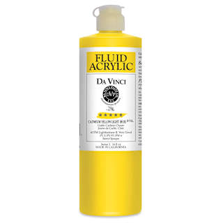 Da Vinci Fluid Acrylics - Cadmium Yellow Light Hue, 16 oz bottle
