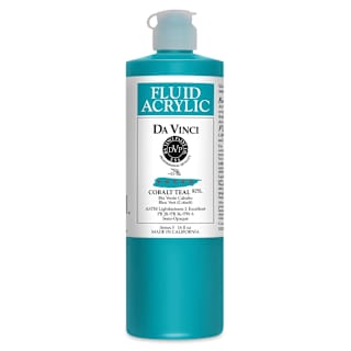 Da Vinci Fluid Acrylics - Cobalt Teal, 16 oz bottle