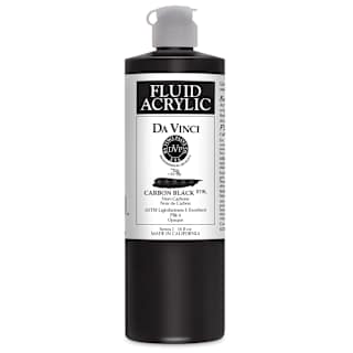 Da Vinci Fluid Acrylics - Carbon Black, 16 oz bottle