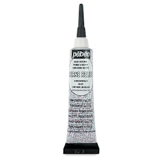 Pebeo Vitrail Paint Outliner - Transparent Outliner with Glitter, 20 ml tube