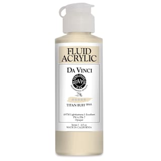 Da Vinci Fluid Acrylics - Titanium Buff, 4 oz bottle