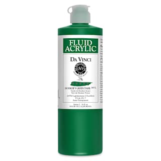Da Vinci Fluid Acrylics - Hooker's Green Dark, 16 oz bottle