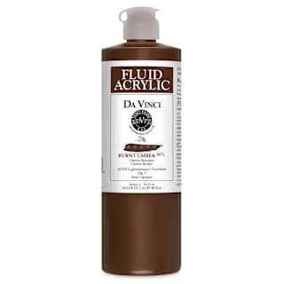 Da Vinci Fluid Acrylics - Burnt Umber, 16 oz bottle