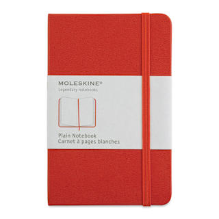 Moleskine Classic Hardcover Notebook - Scarlet Red, Blank, 5-1/2" x 3-1/2"