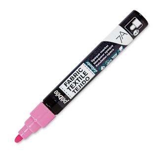 Pebeo 7A Opaque Fabric Marker - Pink, 4 mm