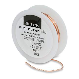 Blick Natural Copper Wire - 18 Gauge, 25 ft Coil