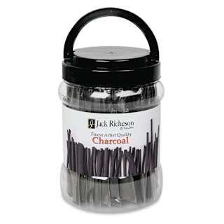 Willow Charcoal - Medium Sticks, Canister of 144 Sticks