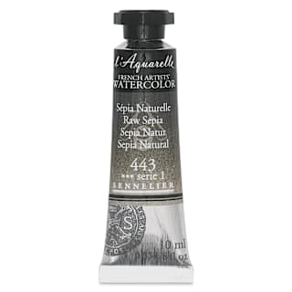 Sennelier French Artists' Watercolor - Raw Sepia, 10 ml Tube