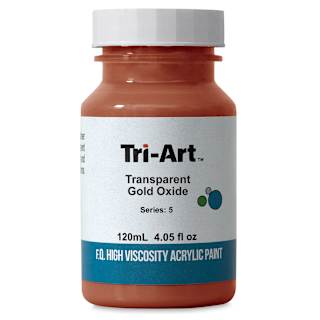 Tri-Art High Viscosity Artist Acrylic - Transparent Gold Oxide, 120 ml
