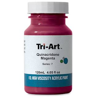 Tri-Art High Viscosity Artist Acrylic - Quinacridone Magenta, 120 ml jar