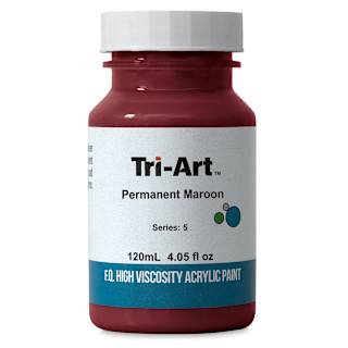 Tri-Art High Viscosity Artist Acrylic - Permanent Maroon, 120 ml jar