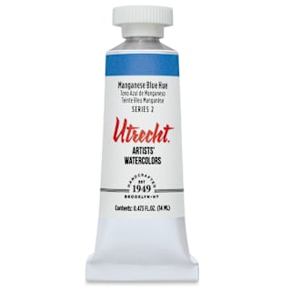 Utrecht Artists' Watercolor Paint - Manganese Blue Hue, 14 ml tube