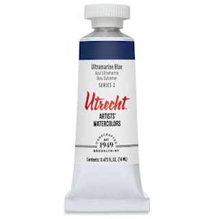 Utrecht Artists' Watercolor Paint - Ultramarine Blue, 14 ml tube
