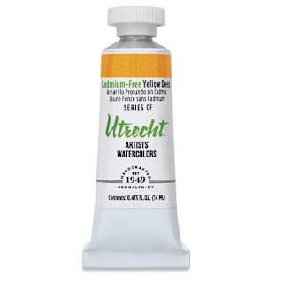 Utrecht Artists' Watercolor Paint - Cadmium-Free Yellow Deep, 14 ml Tube