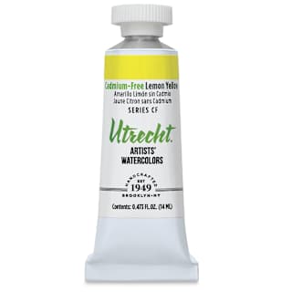 Utrecht Artists' Watercolor Paint - Cadmium-Free Yellow Lemon, 14 ml Tube
