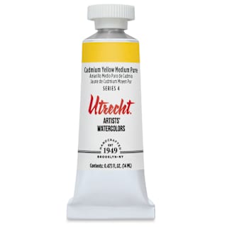 Utrecht Artists' Watercolor Paint - Cadmium Yellow Medium, 14 ml tube