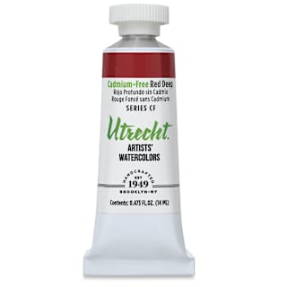 Utrecht Artists' Watercolor Paint - Cadmium-Free Red Deep, 14 ml Tube