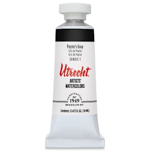 Utrecht Artists' Watercolor Paint - Paynes Grey, 14 ml tube