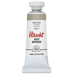 Utrecht Artists' Watercolor Paint - Davey's Gray, 14 ml tube