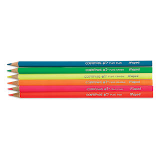 Maped Color'Peps Colored Pencils - Fluorescent Colors, Set of 6