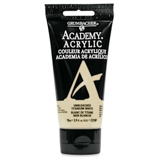 Grumbacher Academy Acrylic - Unbleached Titanium White, 75 ml tube