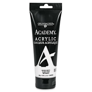 Grumbacher Academy Acrylic - Mixing White, 200 ml tube