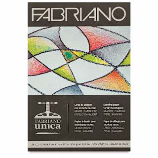 Fabriano Unica Printmaking Paper Pad - White, 8-1/4" x 11-3/4", 20 Sheets