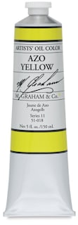 M. Graham Artists' Oil Color - Azo Yellow, 148 ml tube