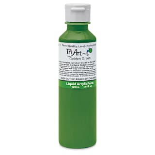 Tri-Art Liquid Artist Acrylics - Golden Green, 120 ml bottle