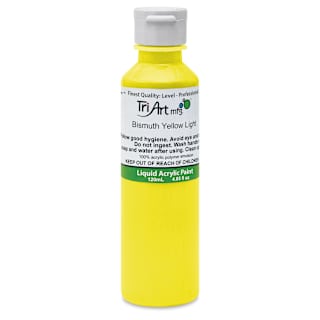 Tri-Art Liquid Artist Acrylics - Bismuth Yellow Light, 120 ml bottle