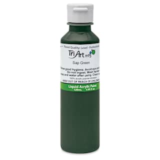 Tri-Art Liquid Artist Acrylics - Sap Green, 120 ml bottle