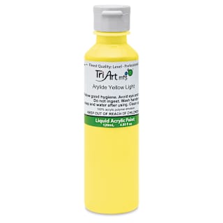 Tri-Art Liquid Artist Acrylics - Arylide Yellow Light, 120 ml bottle