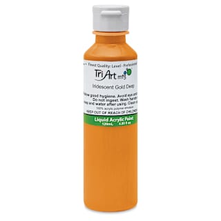Tri-Art Liquid Artist Acrylics - Iridescent Deep Gold, 120 ml bottle