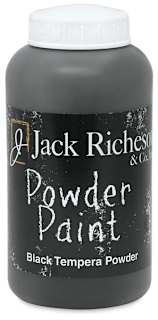 Richeson Powder Tempera Paint - Black, 1 lb Jar