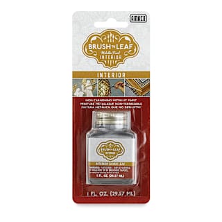 Amaco Brush 'N Leaf Liquid Metallic - 1 oz, Silver Leaf, Interior