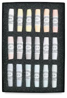 Unison Handmade Pastel Set - Light Colors, Set of 18, Full Stick